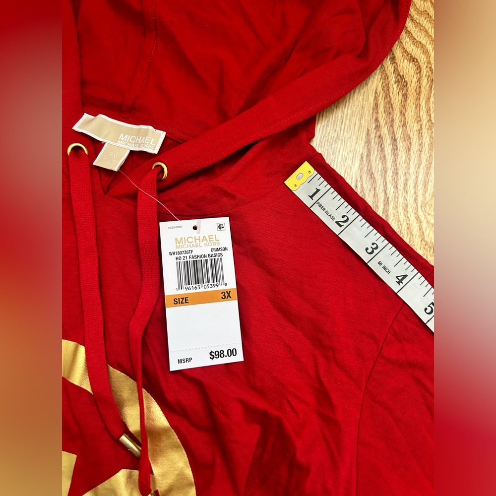 NWT - MICHAEL Michael Kors - Plus Size Circle Logo Hoodie Dress - Picture 7 of 9